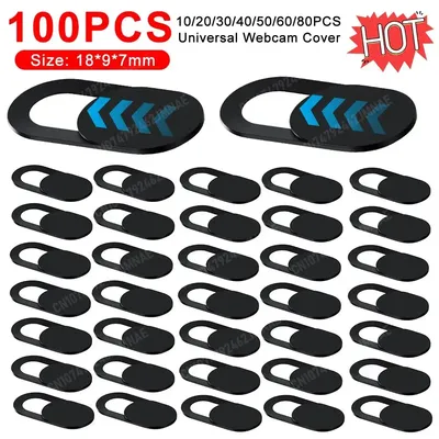 10-100PCS WebCam Cover Shutter Magnet Slider Plastic Universal Antispy Camera Cover For Laptop iPad