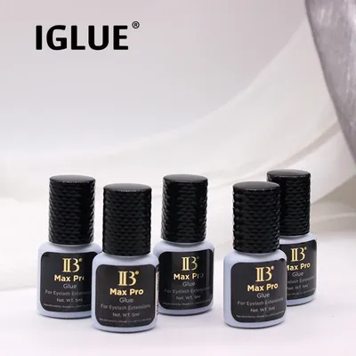 5bottles New IB Max Pro Eyelash Extension Glue 0.3S Fast Dry Long Lasting 5ml Black Korea Original