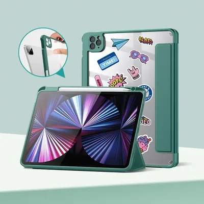 With Pencil Holder Case For Ipad Pro 11 12.9 2017 9.7 2018 Cover Ipad 10.5 10.2 Air 4 5 10.9 10th