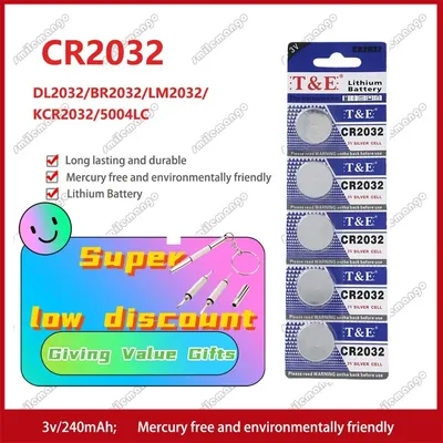 2-50PCS Original CR2032 230mAh CR 2032 DL2032 ECR2032 Lithium Battery Watch Calculator Car Key Remote Control Button Coin Cells