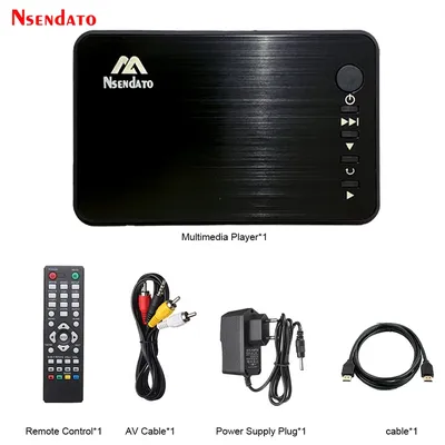 Mini Full HD Media multimedia Player Autoplay 1080P USB External HDD Media Player With HD Cable VGA