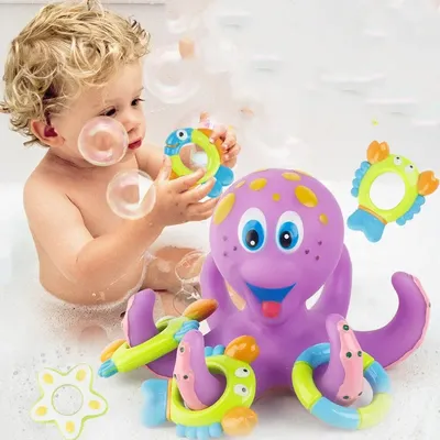 Baby Bath Toy Shower Cartoon Animal Octopus For Kid Crawling Beach Toddler Bathtub Bathroom Swimming