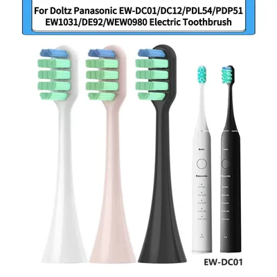 Replacement Toothbrush Heads for Panasonic Doltz EW-DC01/DC12/PDL54/PDP51/EW1031/DE92/WEW0980/DL40/DL75/DL82 Electric Toothbrush