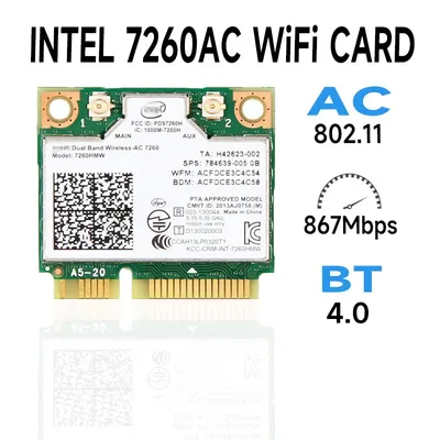 Dual Band Wireless-AC 7260 7260HMW intel 7260AC 7260HMW 7260AC half Mini PCI-e bluetooth Wireless