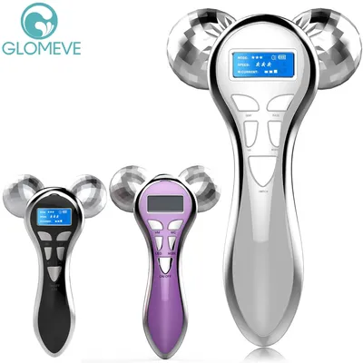 4D EMS Face Massager Roller Microcurrent Vibration Facial V Lifting Massage Devices Beauty Skin Care