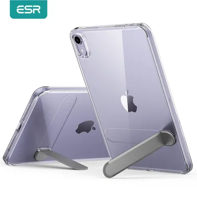 ESR-Kickstand Case for iPad Mini 6（2021) Mini 7(2024) Hybrid Protection Clear Back Cover with Stand