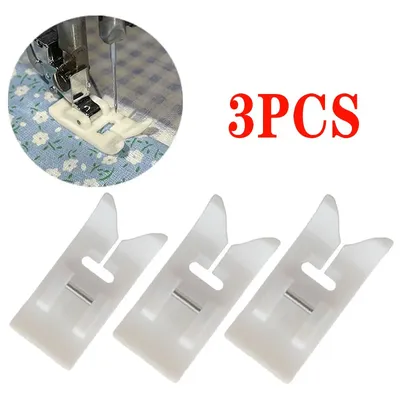 3PCS Non-Stick Presser Foot Common Leather for Domestic Sewing Machine Sliding Material Presser Foot Plastic Non Stick Foot