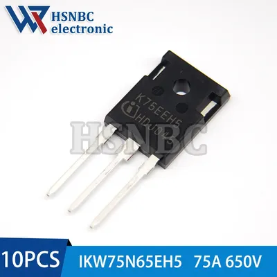 10Pcs/Lot K75EEH5 IKW75N65EH5 TO-247 650V 75A IGBT Power Transistor 100% New Original