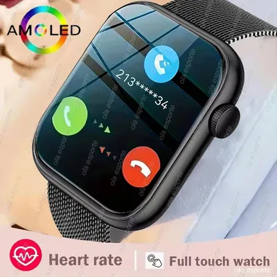 For Huawei Xiaomi 2025 New SmartWatch 2.01 Amoled Full Touch Bluetooth Call ECG+PPG Fitness Tracker