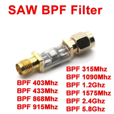 SAW Bandpass Filter BPF 315Mhz 403Mhz 433Mhz 868Mhz 915Mhz 1.5Ghz 2.4Ghz 5.8Ghz F/ Radio Amplifier