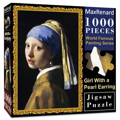 MaxRenard Jigsaw Puzzle 1000 Pieces for Adult Jan Vermeer Girl with Pearl Earring Environmentally