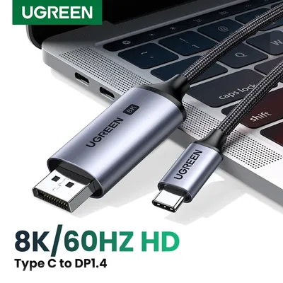 UGREEN Bidirectional USB C to DisplayPort 1.4 Cable 8K 60Hz for iPhone 15 Macbook Pro Thunderbolt