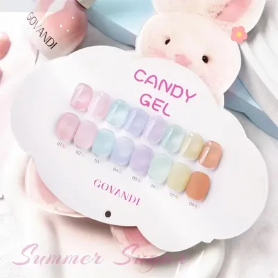 Spring Summer 8pcs Candy Gel Nail Polish Set Soak Off Macaron Color UV LED Varnishes Nail Art 15ml