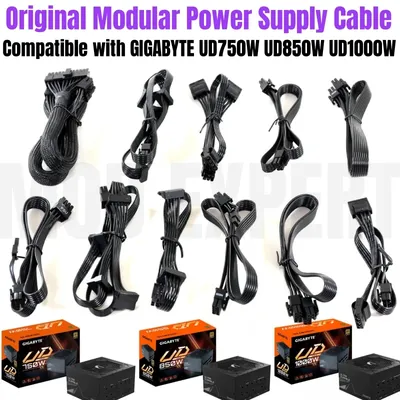 Modular Power Cable for Gigabyte UD750GM, UD850GM, UD1000GM, GPU PCI-E 8Pin 6+2Pin, CPU 4+4Pin,