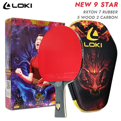 LOKI 9 Star Table Tennis Racket Brand New Professional Ping Pong Paddle Bat, RXTON 7 Sticky Rubber,