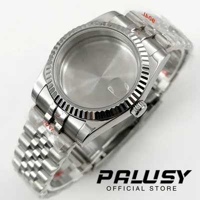 High Quality 36MM/40MM Fluted Curved Waterproof NH34 NH35 NH36 NH38 Glide Lock Clasp Watch Case