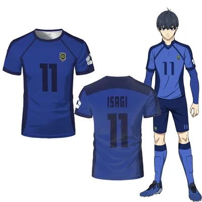 Anime Japanese Blue Lock Isagi Yoichi Football Jersey T-shirt Cosplay Hyoma Chigiri Meguru Bachira