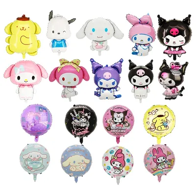 Sanrio Full Series Cinnamoroll Kuromi Melody Purin Pochacco Cute Sanrio Balloon Children's Happy