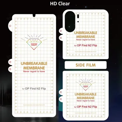 3 in 1 Front Back Matte Hydrogel Film For OPPO Find N2 N3 Flip 5G Soft Frosted HD Transparent Screen Protector Anti Fingerprint