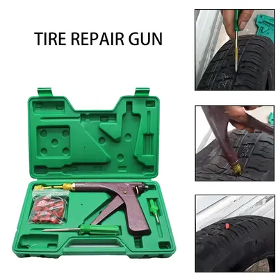 Auto Bike Tubeless Tire Repair Puncture Professional Repair Kit Vacuum Tire Repair Gun Car Tire