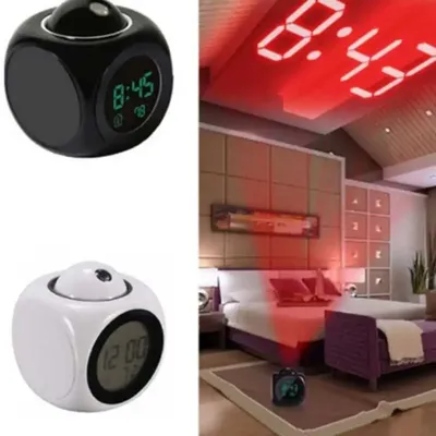 Multi-functional Digital Projection Alarm Clock - Temperature Display and Time Wall Projection,