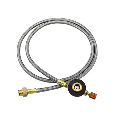 Outdoor Camping Gas Tank Inflation Connection Pipe Extension Line 1M Flat Gas Tank Connection