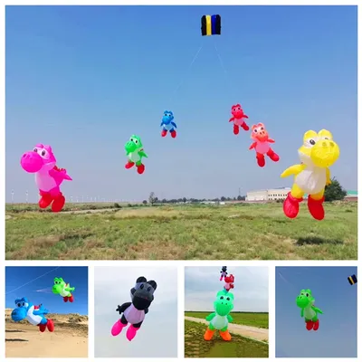 3m Dragon Kite Pendant High Quality Nylon Soft Inflatable Show Kite Line Laundry Outdoor