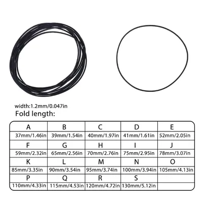10 Pcs Flat Belts Rubber DVD Cassette Tape Recorder Turntable Strap Belt Cassette Tape Replacement