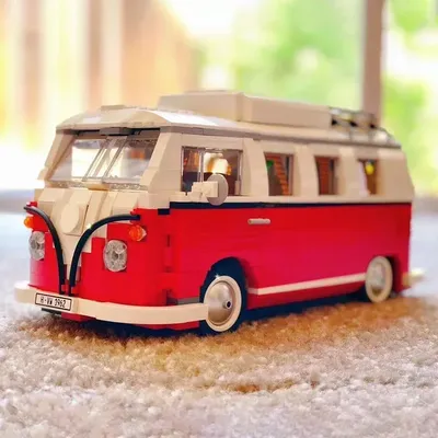 1354PCS VW Volkswagen T1 Camper Bricks Van Car Bluding Blocks High Techc Ideas Bus Compatible Toys