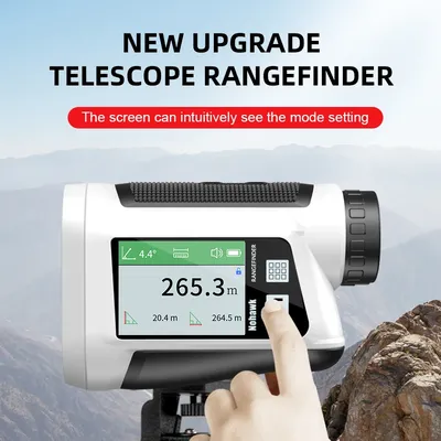 Nohawk Side Screen Display Laser Rangefinder With Golf Ballistic Compensation Flagstick Lock And