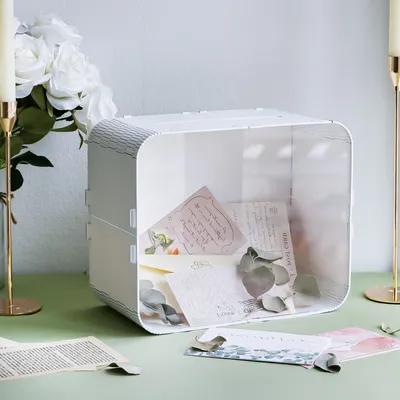 Ourwarm Acrylic Wedding Card Box Gift Card Box for Wedding Reception, for Party Graduation Baby