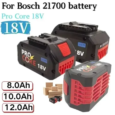 8Ah/10Ah/12Ah For BOSCH Professional 18V 21700 Battery ProCORE 18V Li-ion Replacement for BAT609