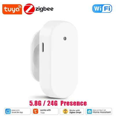 Tuya Zigbee Human Presence Sensor 5.8G 24G Motion Sensor mmWave Radar Presence Detector Smart Home