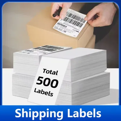 4x6 Inch Thermal Shipping Labels Paper Fold Sticker Printer Self-Adhesive Waterproof Oil-Proof