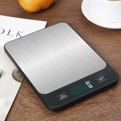 Black Digital Scale 10kg 1g Kitchen Scale Electronic 5kg 1g Baking Gram Weight Scales Grams Ounces