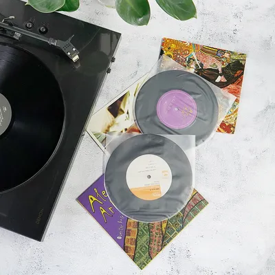 25/50PCS 7inch Clear Inner Sleeves Anti-static 3 Mil Plastic Vinyl Record Cover 7in EP Protective