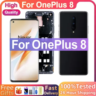 6.55" AMOLED Display For OnePlus 8 LCD Touch Screen Digitizer Display Replacement Assembly For One