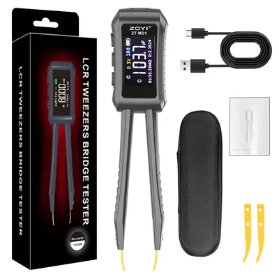 ZOYI ZT-MD1 Digital Smart Tweezer LCR SMD ESR Tester Resistance Capacitance Inductance Continuity