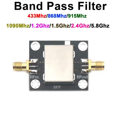 BPF Band Pass Filter 433Mhz 868Mhz 915Mhz 1090Mhz 1.5G 2.4Ghz 5.8Ghz Radio RF Power Amplifier Walkie-talkie LORA Drone WIFI SDR
