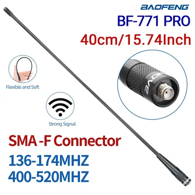 BAOFENG BF-771 PRO SMA-Female VHF UHF Dual Band Antenna For Walkie Talkie Baofeng UV-5R UV-21 k6