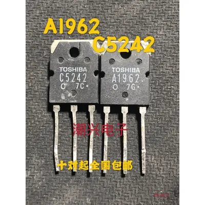 5pairs/lot Genuine Original disassembly 2SA1962 2SC5242 A1962 C5242 TO-3P Audio amplifier pairing