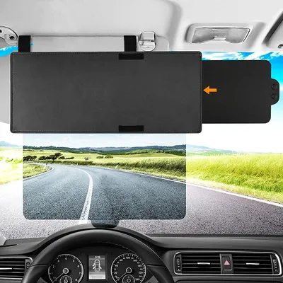 Car Sun Visor Polarized Anti Glare Sun Visor Extender Anti-Dazzle UV Blocking Sunshade HD Night