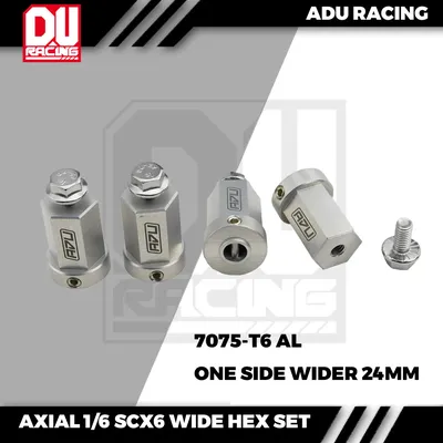 ADU RACING 7075-T6 AL 17MM Wheel Hex Adapter wider 24mm for AXIAL 1/6 SCX6 JEEP
