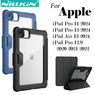 Nillkin for iPad Air 13 2024/Pro11 2024/Pro12.9 20/21/22 Bumper Pro Leather Case Slide Camera