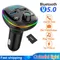 Bluetooth Car FM Transmitter PD Type-C Car Adapter Dual USB Fast Charger Handsfree Radio Modulator MP3 Player Support TF card