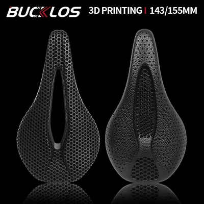 BUCKLOS Bicycle Saddle 143MM 155mm 3d Printed Saddle Breathable Racing Bike Seat Cushion 3D Road MTB Triathlon Seat Nylon