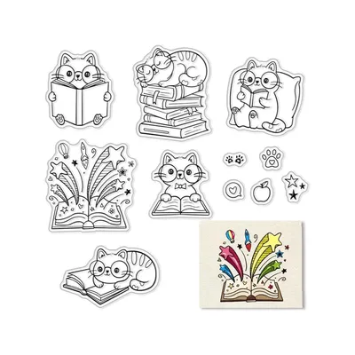 1Sheet Cat Clear Stamps for Card Making Scrapbooking Crafting DIY Decorations Book School