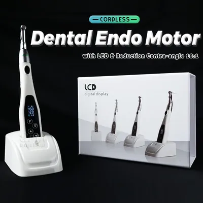 SPTA Dental Endo Motor Cordless LED 16:1 Contra Angle With Reduction Head Low Speed Handpiece