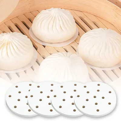 3/3.5/4/4.5inch Mini Steamer Liner Paper Premium Perforated Parchment Bamboo Steamer Paper Liners