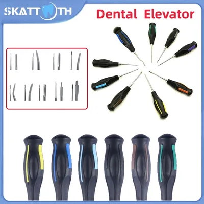 9/1Pcs Dental Luxating Lift Elevator Stainless Steel Dental Curved Root Elevator Minimally Invasive